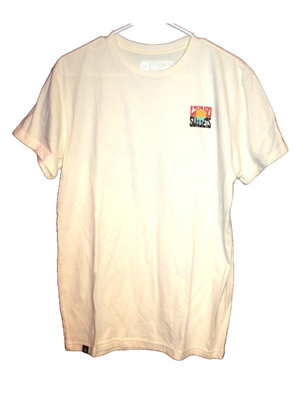 M22 Michigan 22 T-Shirt Liquid Sunsets Men's Size Medium M Ivory